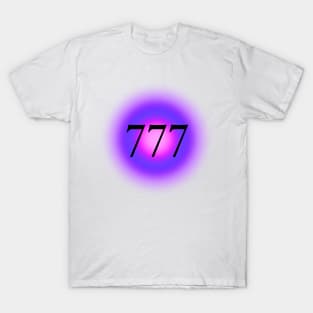 777 Angel Numbers Luck Glowing Aura T-Shirt